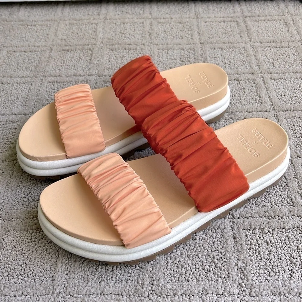 New Sorel X PrAna Roaming Two strap Vegan Boho Gorpcore Slide Chunky Platform - Picture 4 of 8